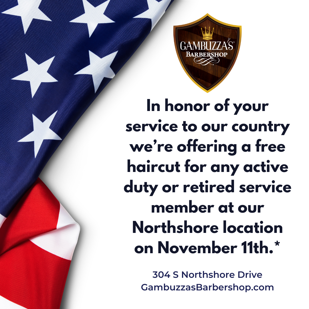 Gambuzza's Barbershop Knoxville, Veterans Day Offer